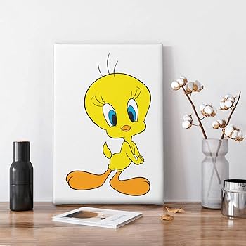 Amazon.co.jp: フレーム無し絵画 トゥイーティー アートパネル